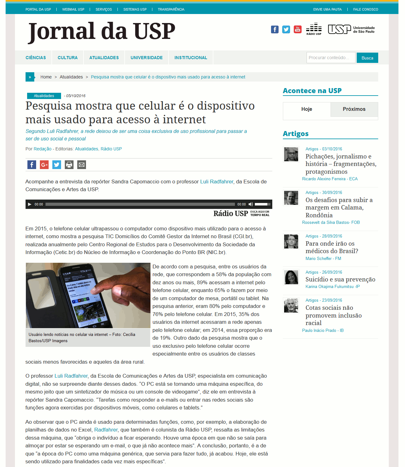 Nic Br Na M Dia Pesquisa Mostra Que Celular O Dispositivo Mais