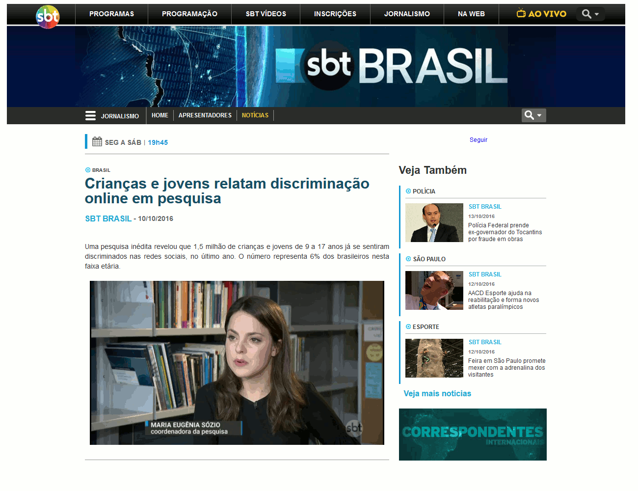 NIC br Na Mídia Crianças e jovens relatam discriminação online em