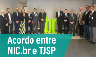 Acordo de cooperação técnica pauta reunião entre representantes do NIC.br e TJSP