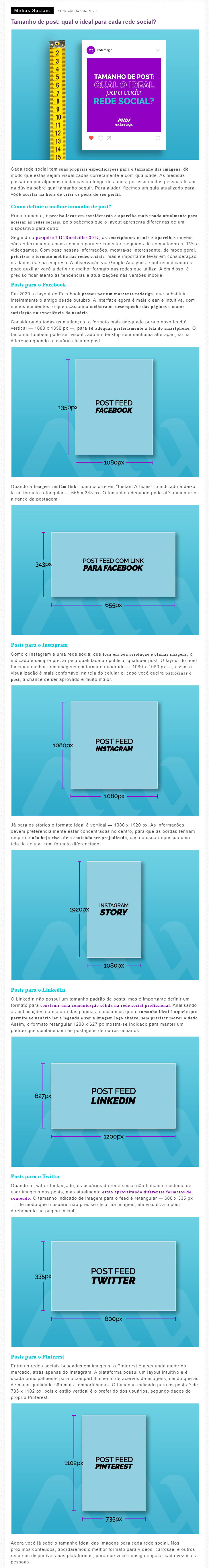 Saiba como escolher os melhores formatos de post para o