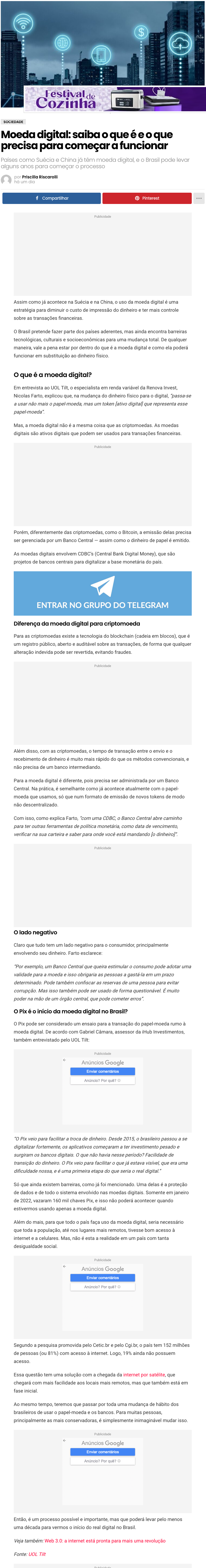 NIC.br - Na Mídia - Moeda digital: saiba o que é e o que precisa para  começar a funcionar