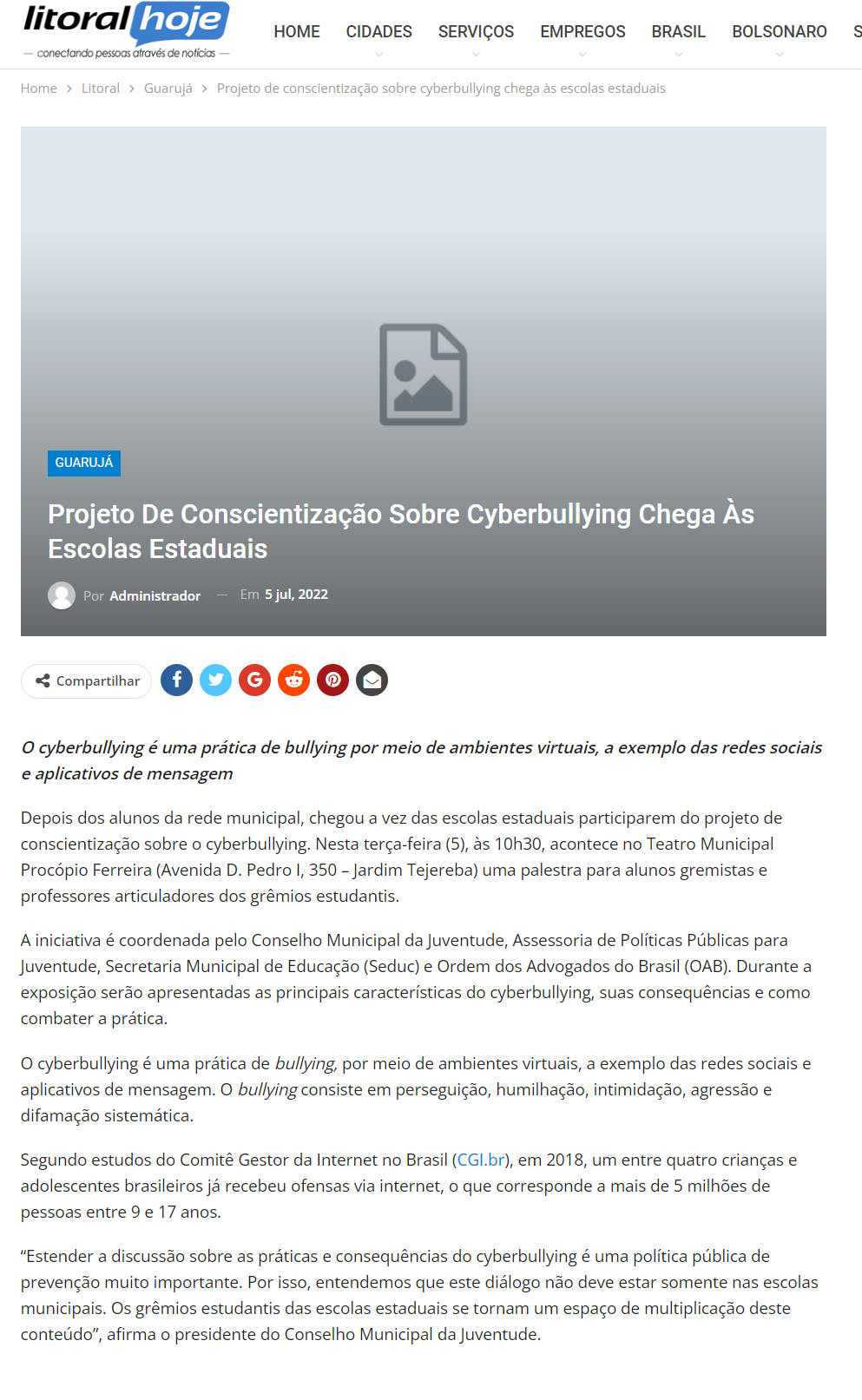 Audiência on-line sobre bullying nas escolas conscientiza profissionais da  educação - Prefeitura de Várzea Paulista