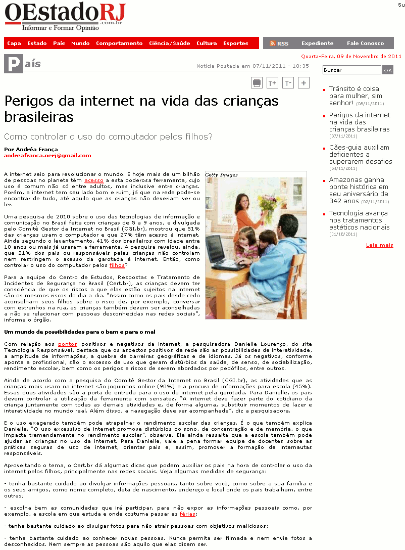  Na Mídia - Desafios na Internet: Por que crianças e